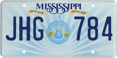 MS license plate JHG784