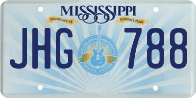 MS license plate JHG788