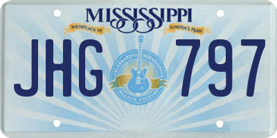 MS license plate JHG797
