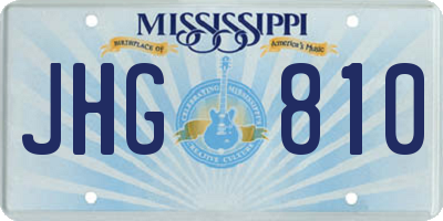 MS license plate JHG810