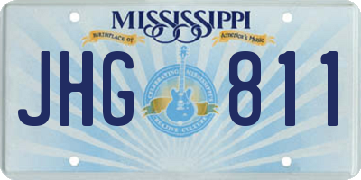 MS license plate JHG811