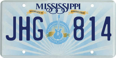 MS license plate JHG814
