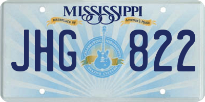 MS license plate JHG822