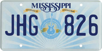 MS license plate JHG826