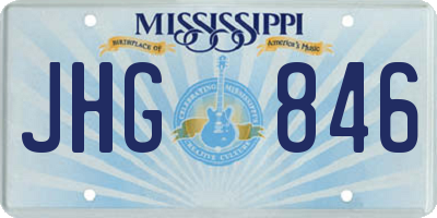 MS license plate JHG846