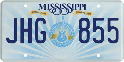 MS license plate JHG855