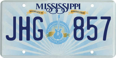 MS license plate JHG857