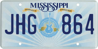 MS license plate JHG864