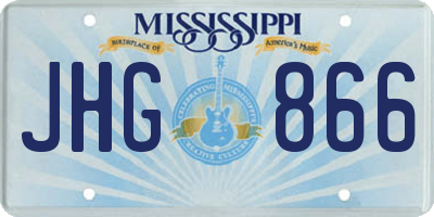 MS license plate JHG866