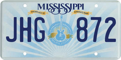 MS license plate JHG872