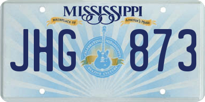 MS license plate JHG873