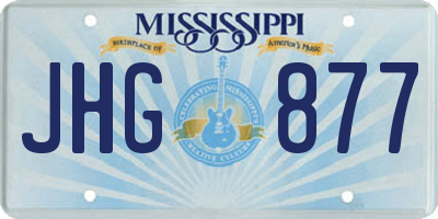 MS license plate JHG877