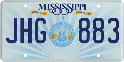 MS license plate JHG883