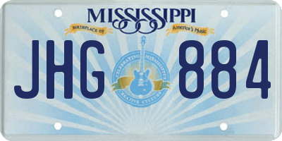 MS license plate JHG884