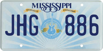 MS license plate JHG886