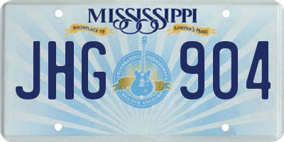 MS license plate JHG904