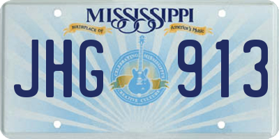MS license plate JHG913