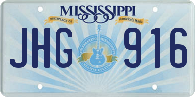 MS license plate JHG916