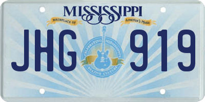 MS license plate JHG919