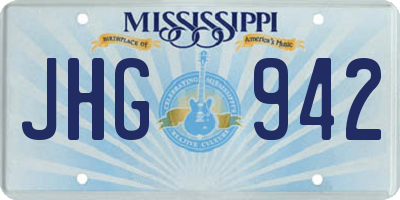 MS license plate JHG942