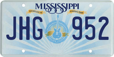MS license plate JHG952