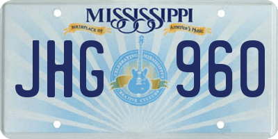 MS license plate JHG960