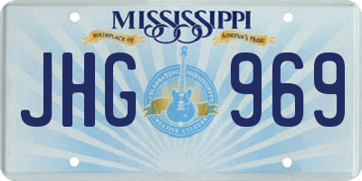 MS license plate JHG969
