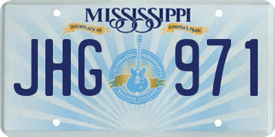 MS license plate JHG971