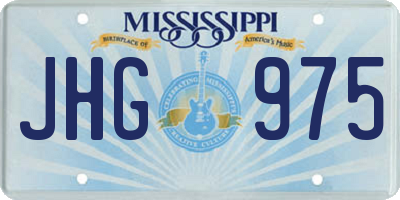 MS license plate JHG975