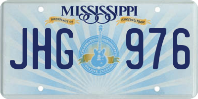 MS license plate JHG976
