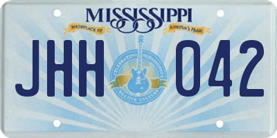 MS license plate JHH042
