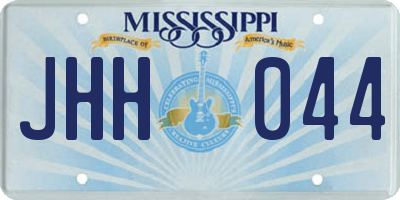 MS license plate JHH044