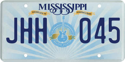 MS license plate JHH045