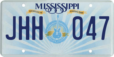 MS license plate JHH047