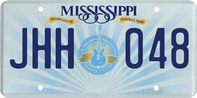 MS license plate JHH048