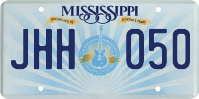 MS license plate JHH050