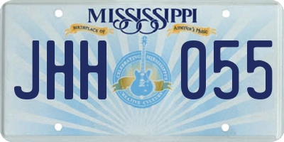 MS license plate JHH055