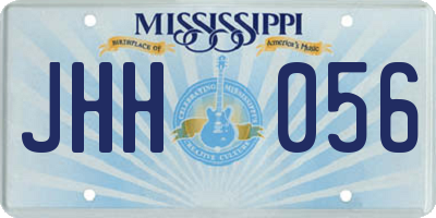 MS license plate JHH056