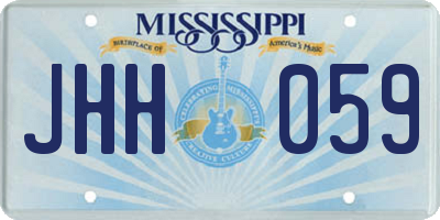 MS license plate JHH059