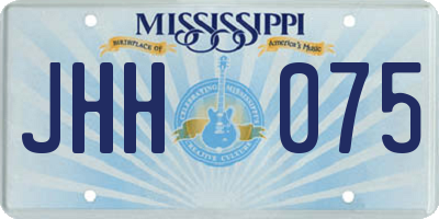 MS license plate JHH075