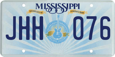 MS license plate JHH076