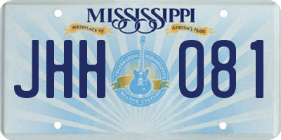 MS license plate JHH081