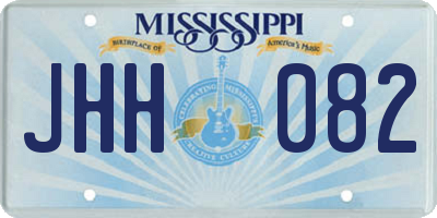 MS license plate JHH082