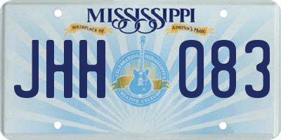MS license plate JHH083