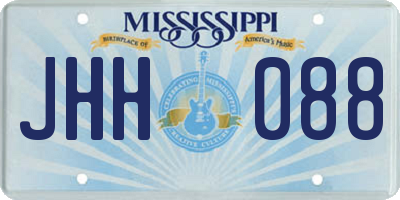 MS license plate JHH088