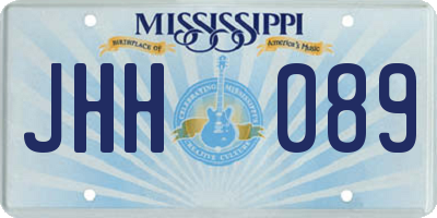 MS license plate JHH089
