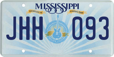 MS license plate JHH093