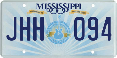 MS license plate JHH094