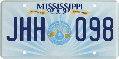 MS license plate JHH098