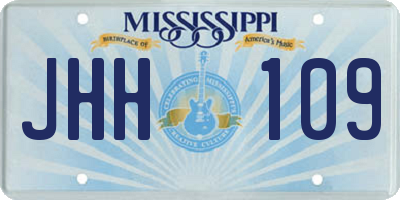 MS license plate JHH109
